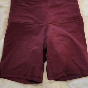Lululemon Athletica Deep Red Bike Shorts